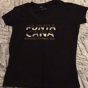 Punta Cana black tee shirt